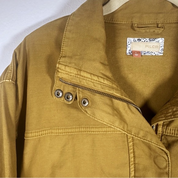 Pilcro X Anthropologie Utility Bomber Jacket Camel Tan Size Large capsule - Picture 8 of 15